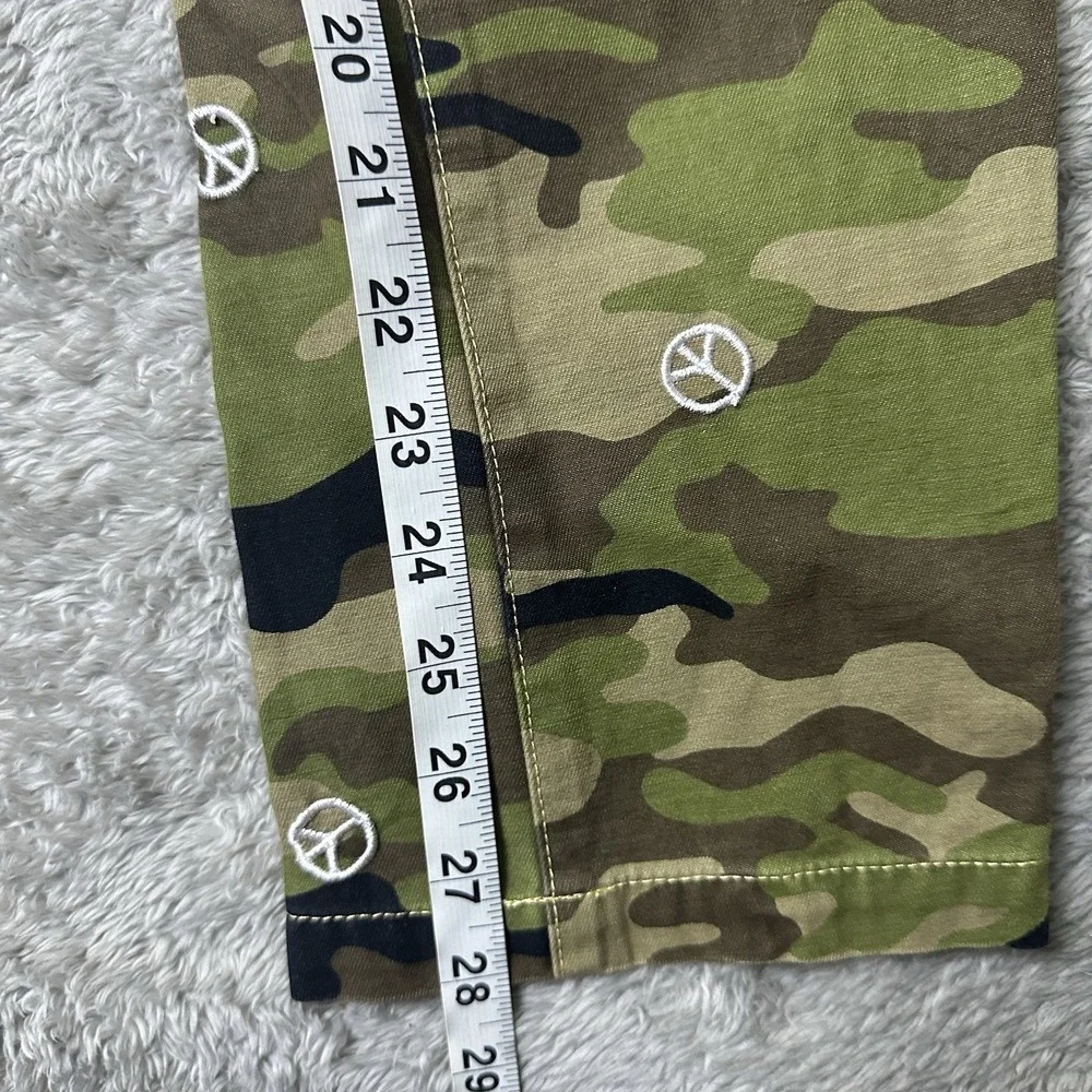 PacSun Men's Carpenter Camo Pants Peace Sign Embroidery Y2K Streetwear Skater‎ S